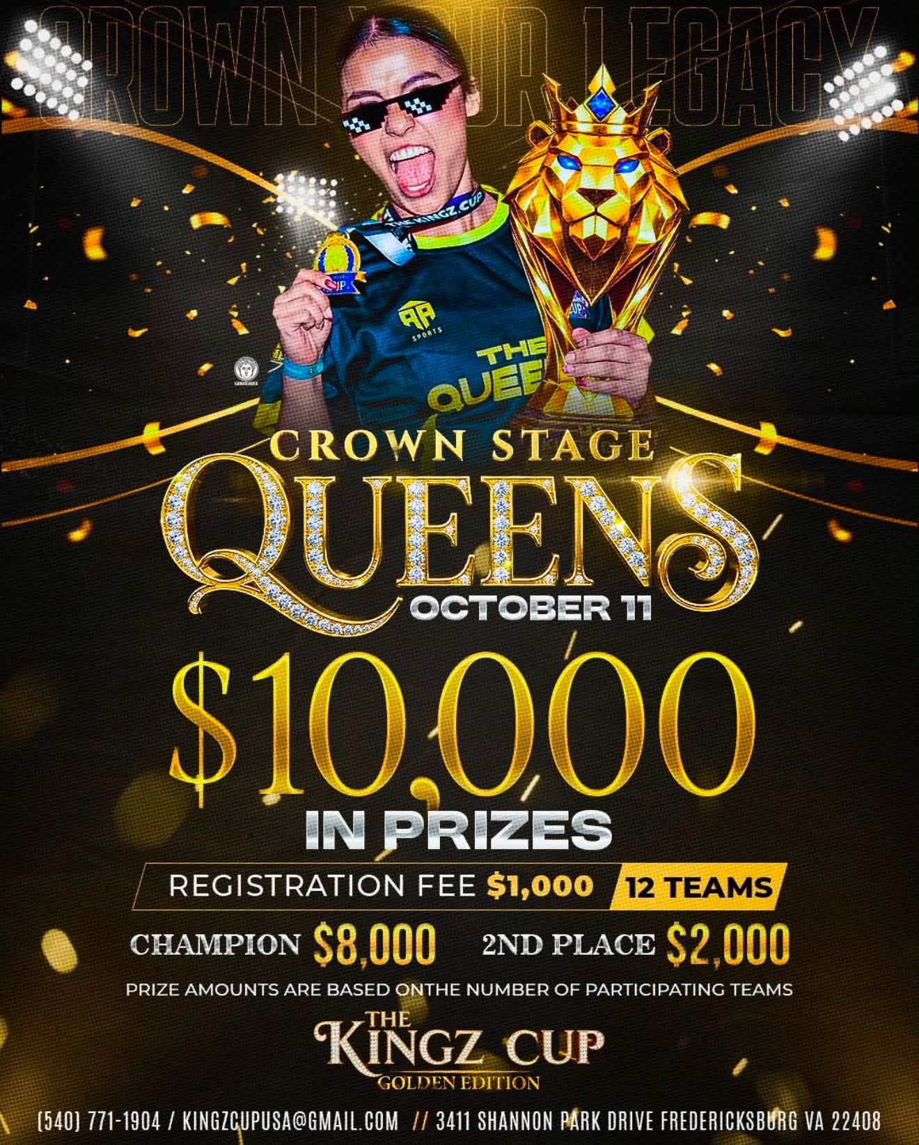 Kingz Cup Golden Edition Crown Stage Queens flyer