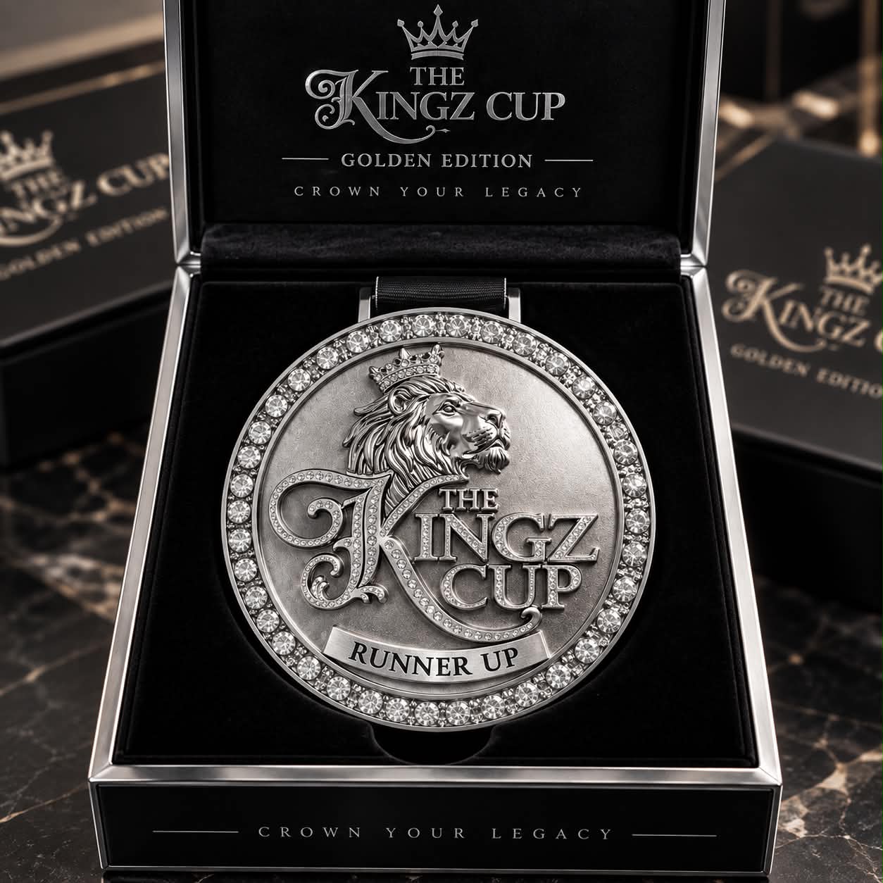 Silver Kingz Cup Golden Edition runner-up medal in presentation box