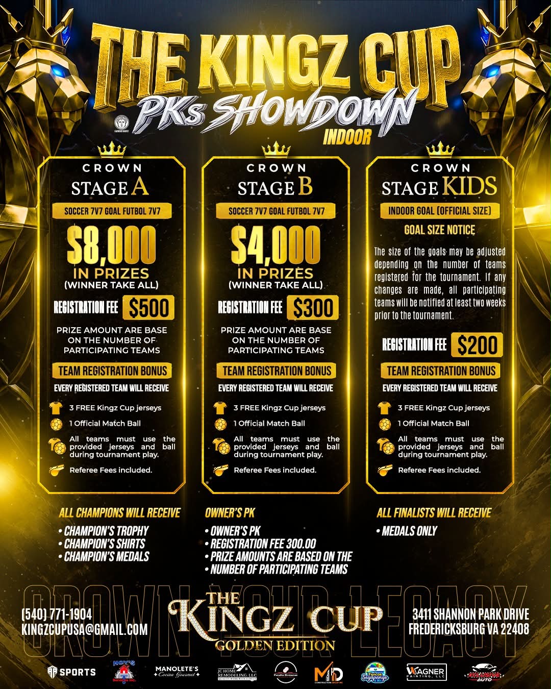 Kingz Cup Golden Edition PKs Showdown flyer